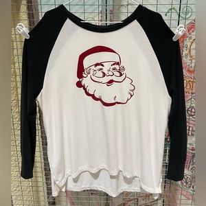 State‎ of Mine Women’s size Large Santa Claus Long sleeve tee.